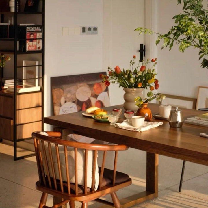 LEROI Rustic Solid Wood Dining Table - Radical Homes Singapore
