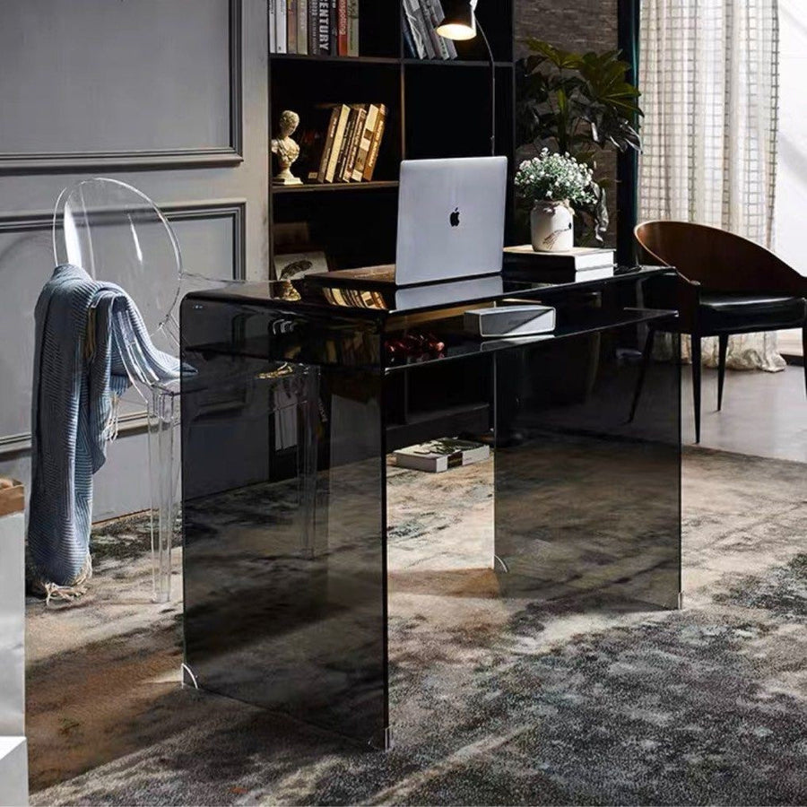 HARVEY Glass Desk - Radical Homes Singapore
