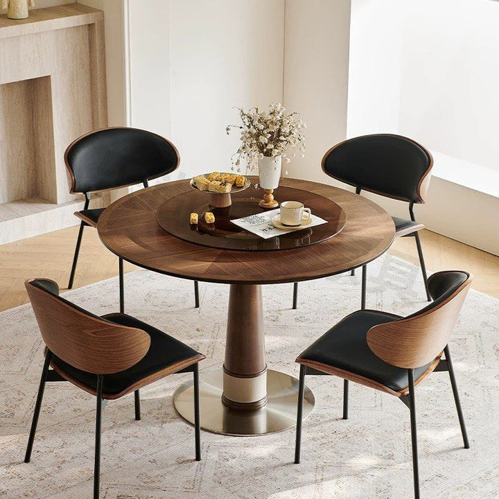ASHJON Herringbone Solid Wood Dining Table - Radical Homes Singapore
