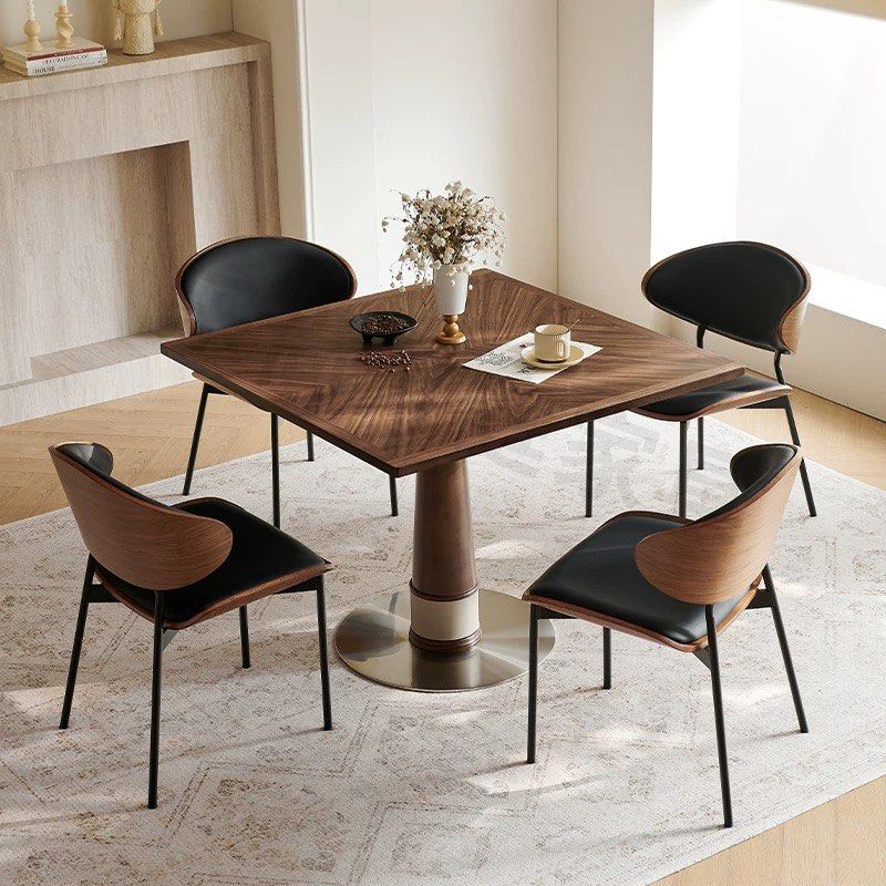 ASHJON Herringbone Solid Wood Dining Table - Radical Homes Singapore