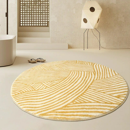 MARIGLOW Geometric Yellow Area Rug - Cassa Haus Singapore