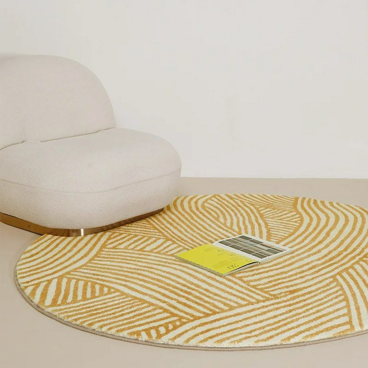 ELSBY Geometric Yellow Area Rug - Radical Homes Singapore
