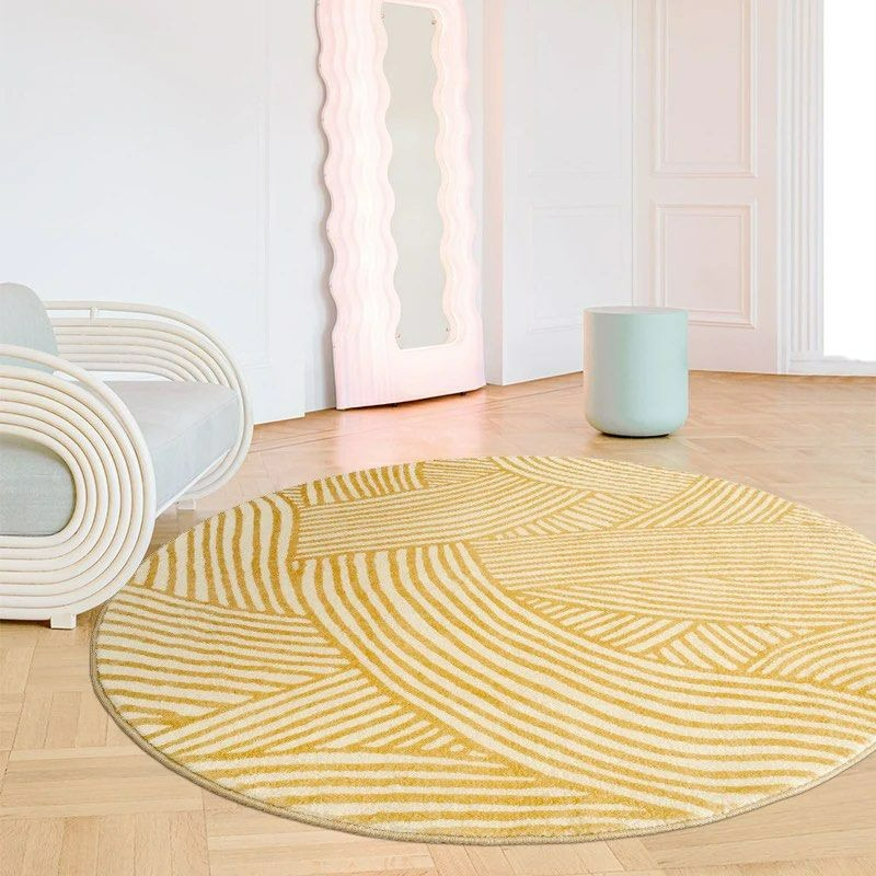 ELSBY Geometric Yellow Area Rug - Radical Homes Singapore
