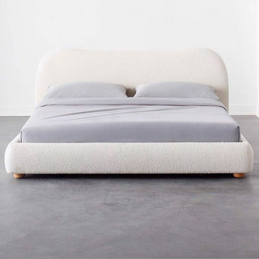 ASTUN Modern Boucle Bedframe - Radical Homes Singapore