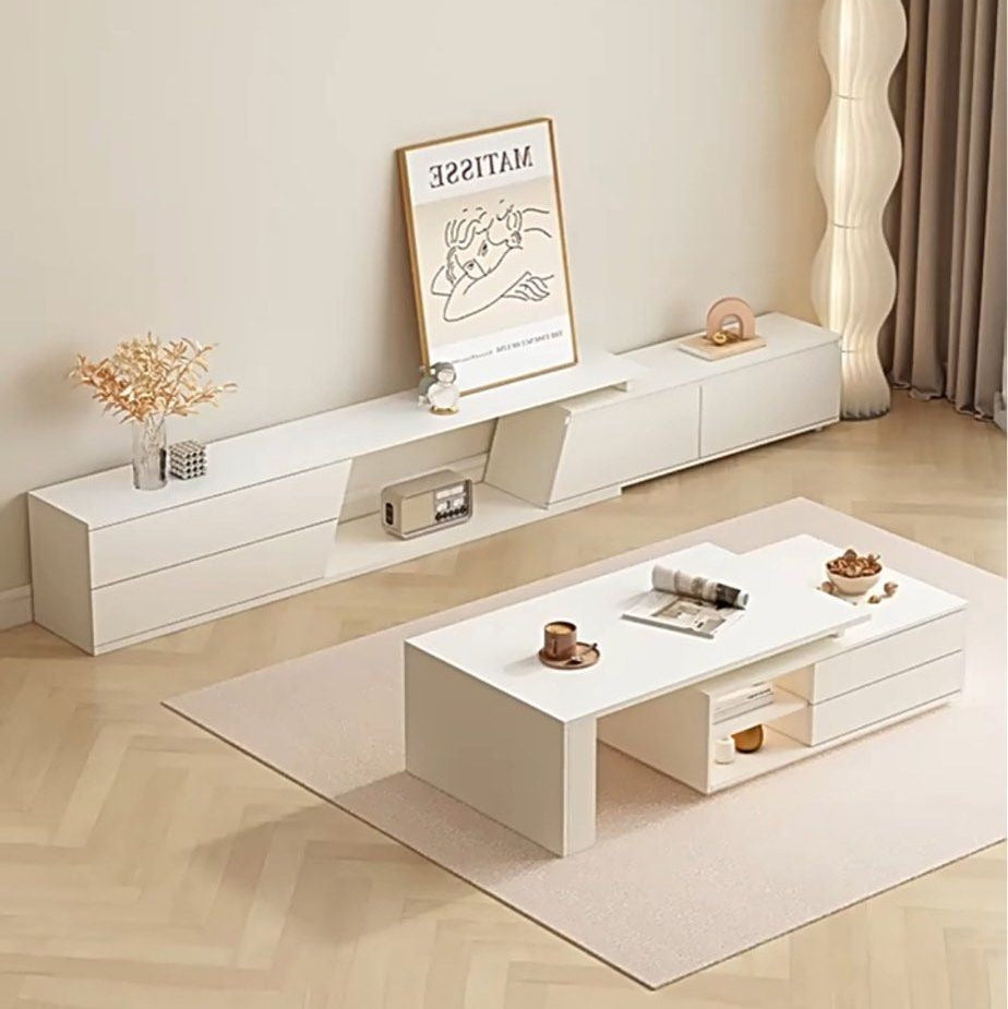 KANTAROS Modern Extendable TV Console & Coffee Table - Radical Homes Singapore