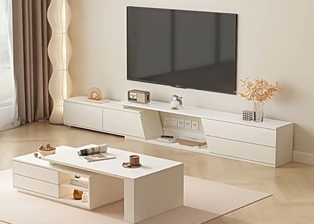 KANTAROS Modern Extendable TV Console & Coffee Table - Radical Homes Singapore