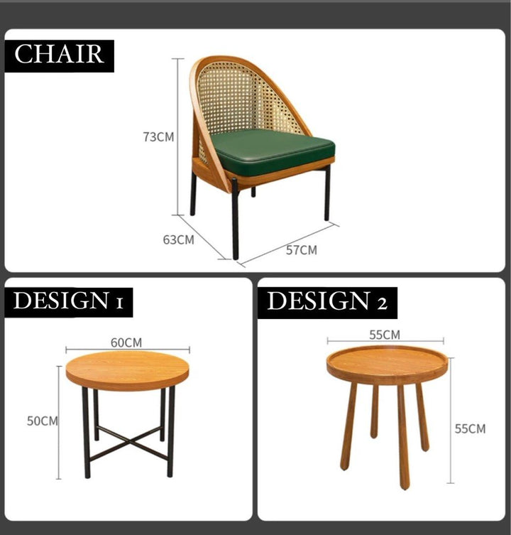 GABE Japandi Rattan Chair - Radical Homes Singapore
