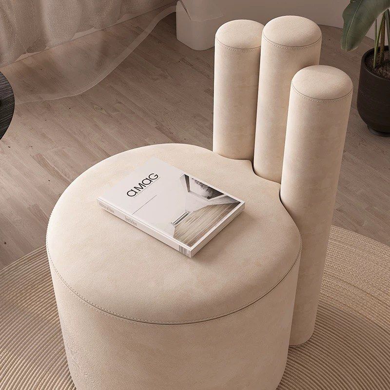 AURA Modern Leather Vanity Chair - Radical Homes Singapore