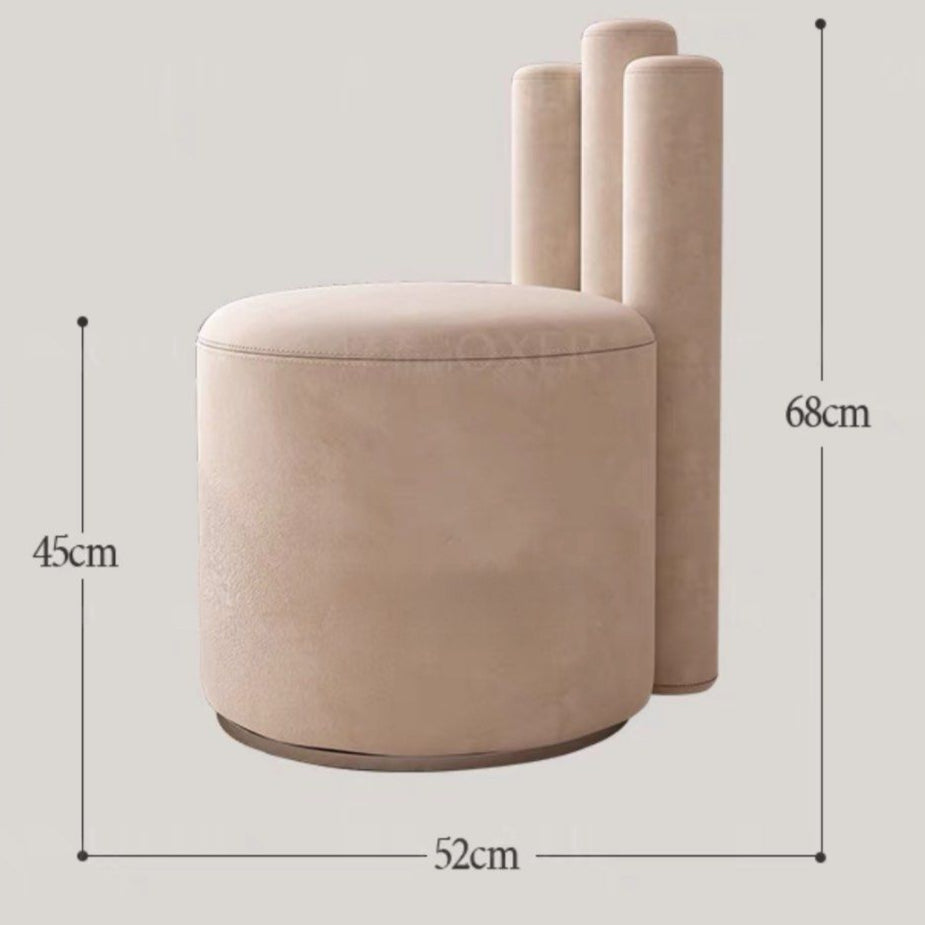 AURA Modern Leather Vanity Chair - Radical Homes Singapore