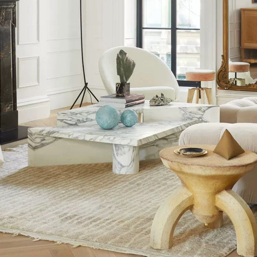 MARVESSA Modern Marble Coffee Tables - Cassa Haus Singapore