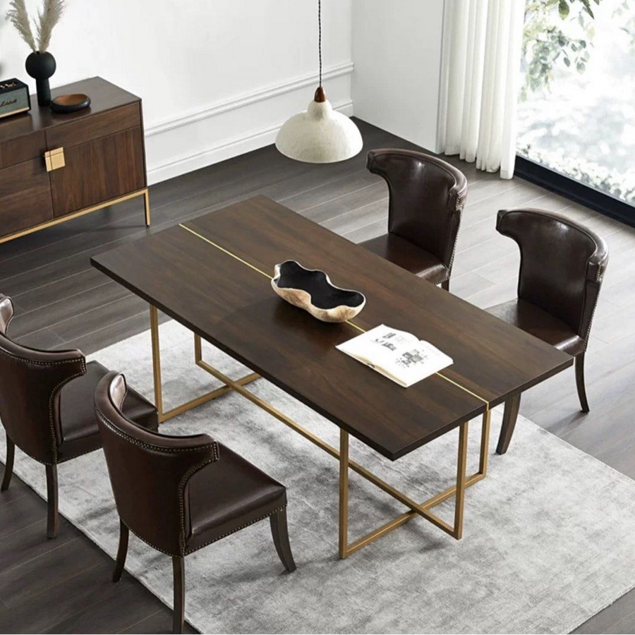 LEONARD Mid Century Solid Wood Dining Table - Radical Homes Singapore