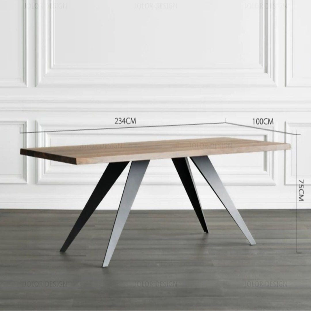 HOPKINS Modern Solid Wood Dining Table - Radical Homes Singapore