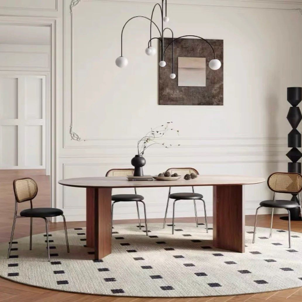 CAMERON Modern Travertine Dining Table - Radical Homes Singapore