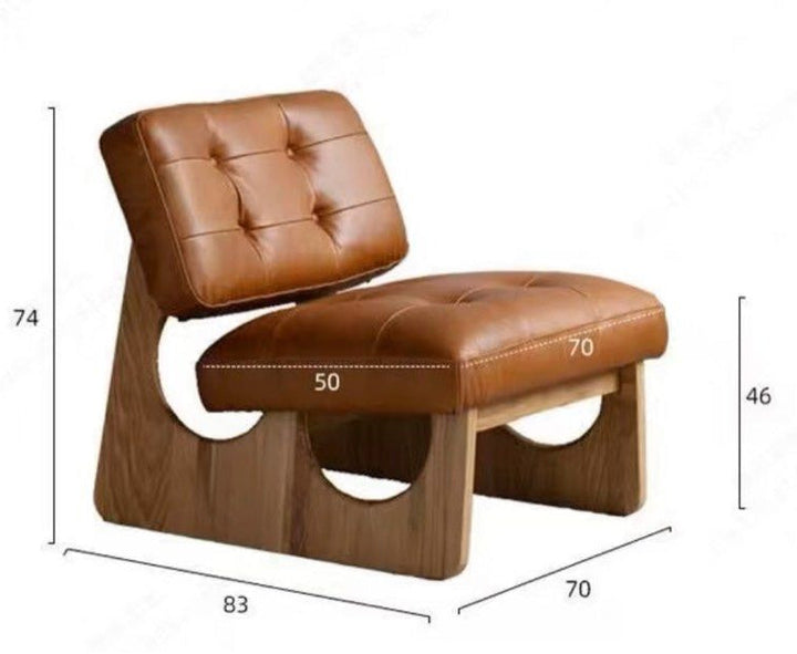 BRYNLEE Modern Leather Armchair - Radical Homes Singapore