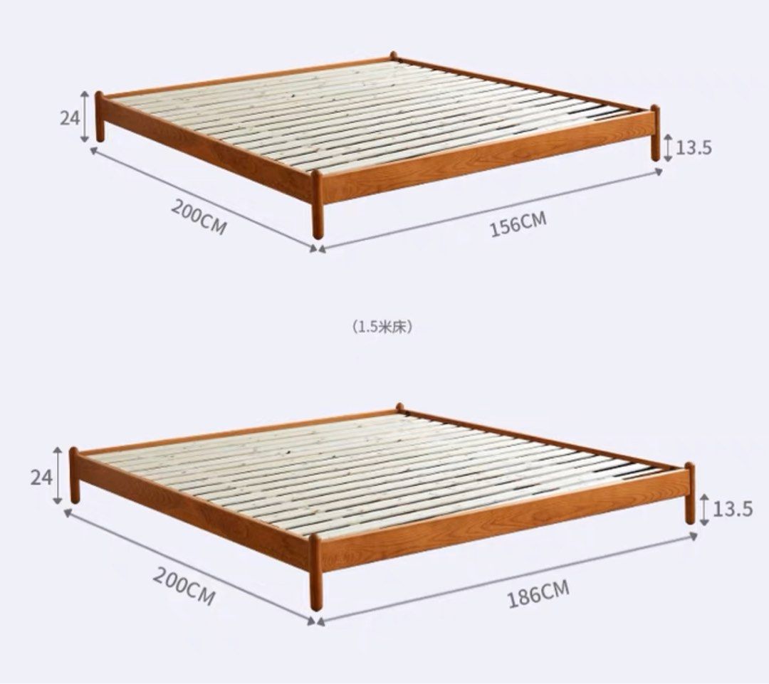 AZEIS Modern Walnut Bed Frame - Radical Homes Singapore