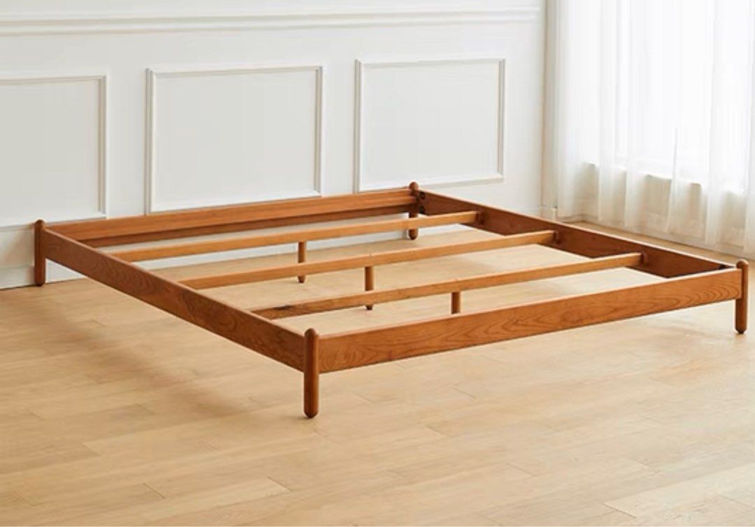 AZEIS Modern Walnut Bed Frame - Radical Homes Singapore