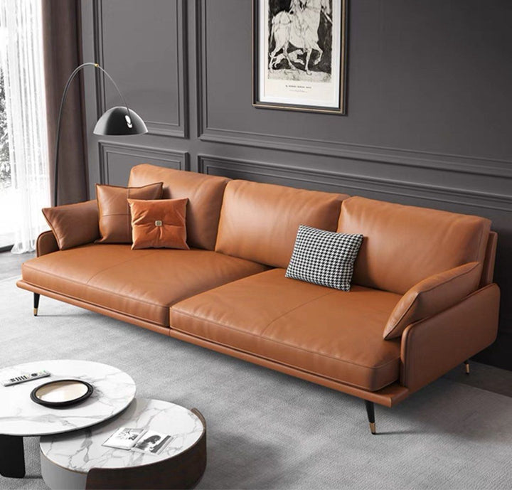 OREMI Modern Leather Sofa