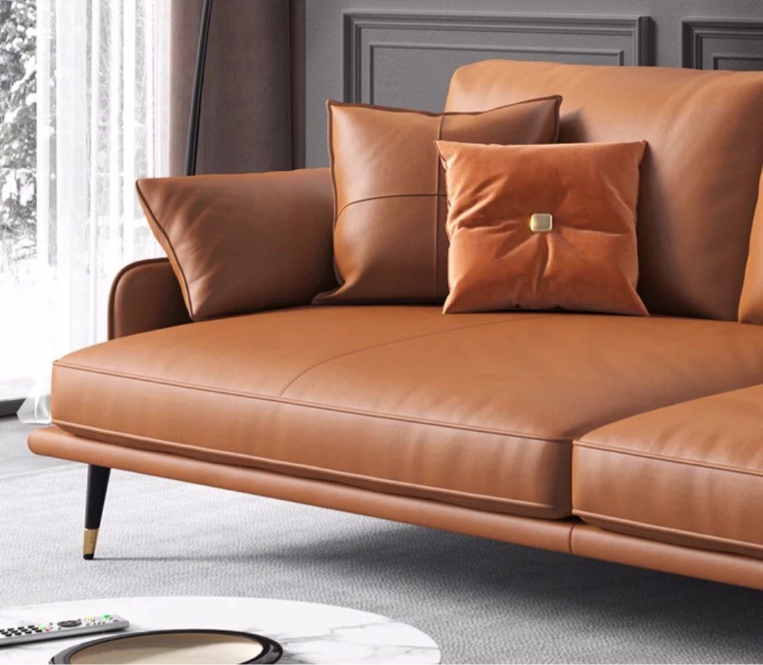 BELMIRA Modern Leather Sofa - Radical Homes Singapore
