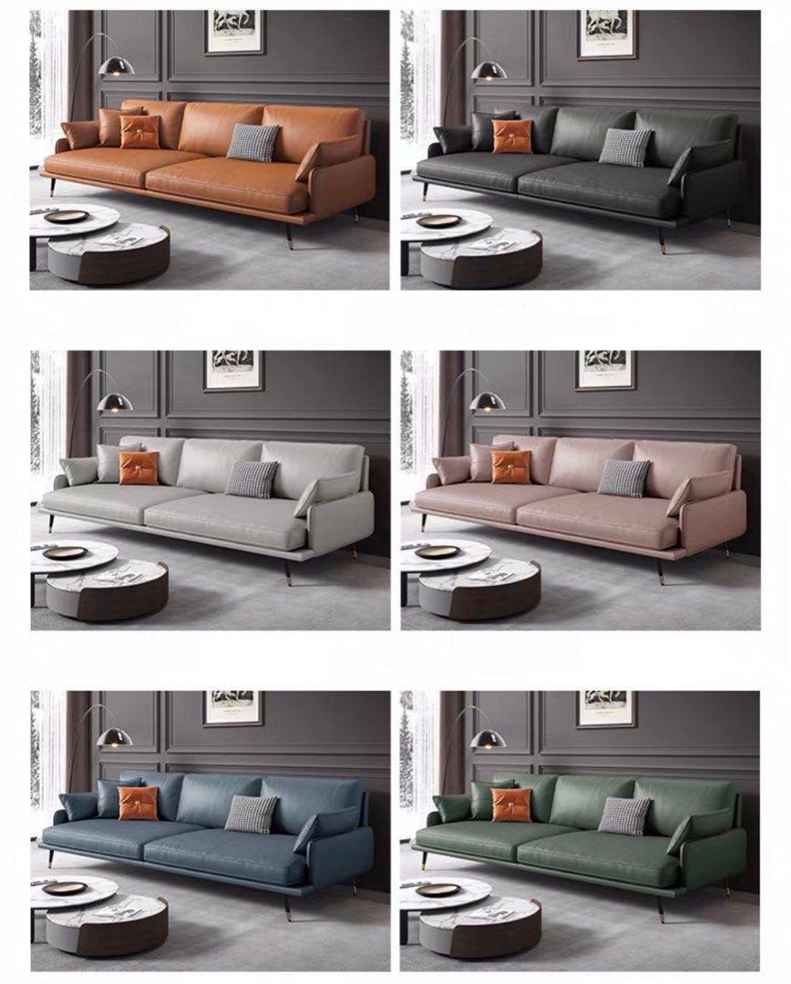 BELMIRA Modern Leather Sofa - Radical Homes Singapore