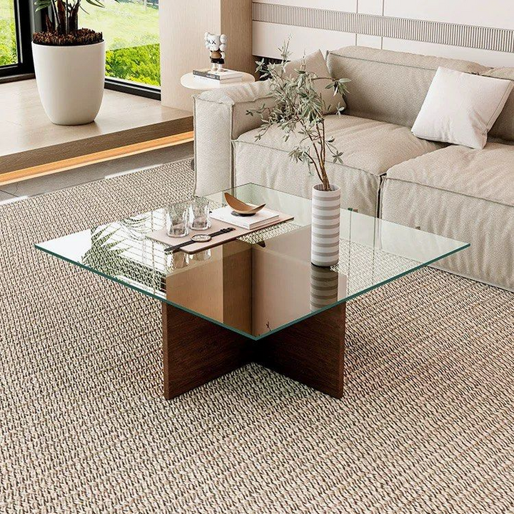 BOGATOV Modern Glass Coffee Table - Radical Homes Singapore
