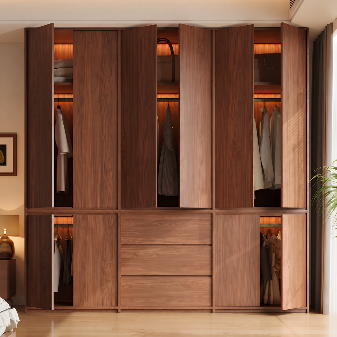 KIRVEX Modern Solid Wood Wardrobe - Cassa Haus Singapore