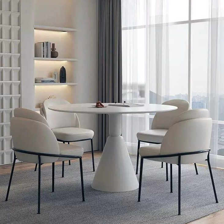 NOELANI Modern Sintered Stone Round Dining Table - Radical Homes Singapore