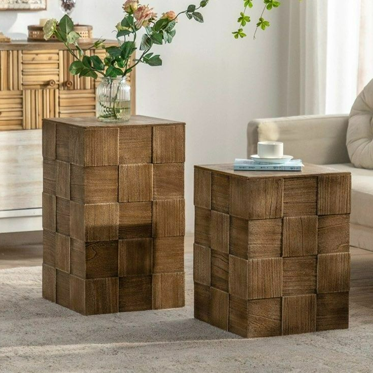 MARNEUS Rustic Storage Side Table - Radical Homes Singapore