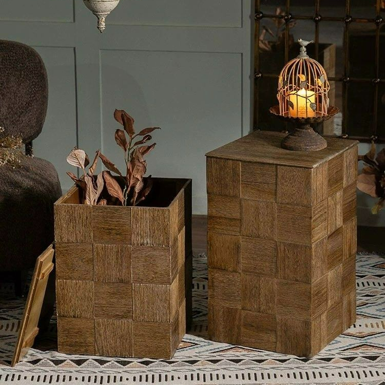 MARNEUS Rustic Storage Side Table - Radical Homes Singapore