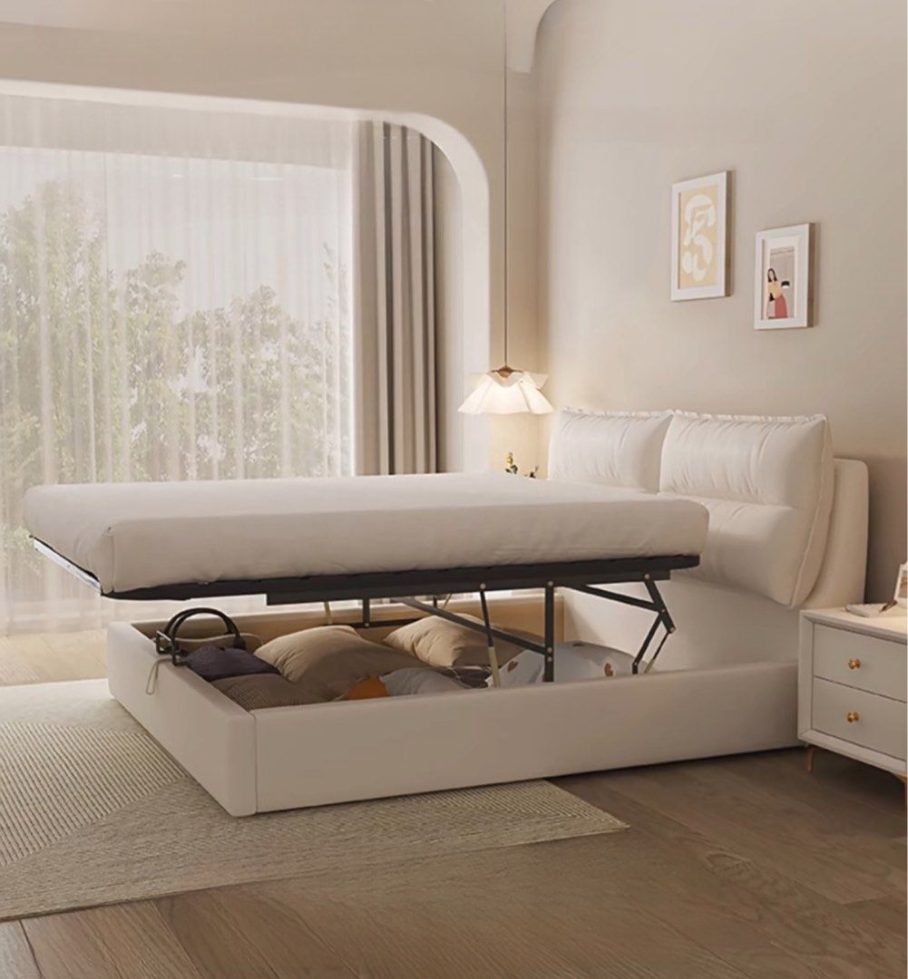 BEER Modern Scratch Proof Storage Bedframe - Radical Homes Singapore