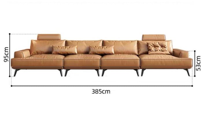 ELLINA Modern Genuine Leather Sofa - Radical Homes Singapore