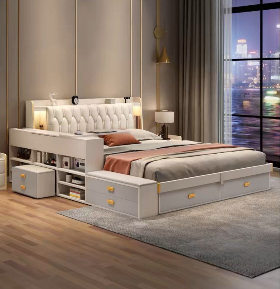 BELVA Modern Multi-Function Storage Bedframe - Radical Homes Singapore