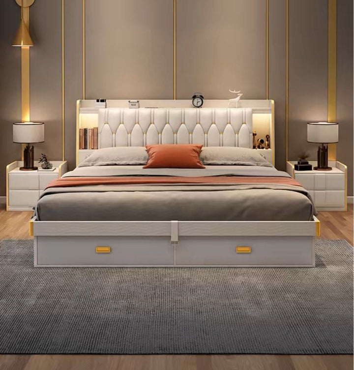 BELVA Modern Multi-Function Storage Bedframe - Radical Homes Singapore
