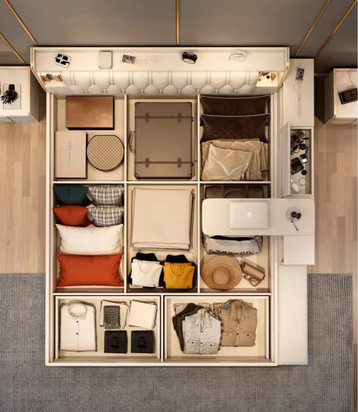 BELVA Modern Multi-Function Storage Bedframe - Radical Homes Singapore