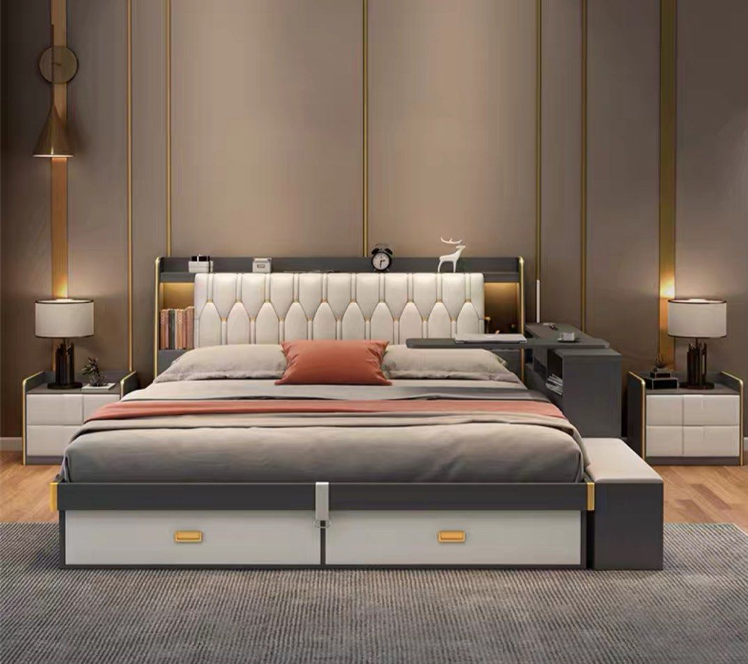 BELVA Modern Multi-Function Storage Bedframe - Radical Homes Singapore