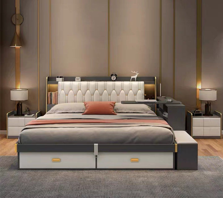 BELVA Modern Multi-Function Storage Bedframe - Radical Homes Singapore