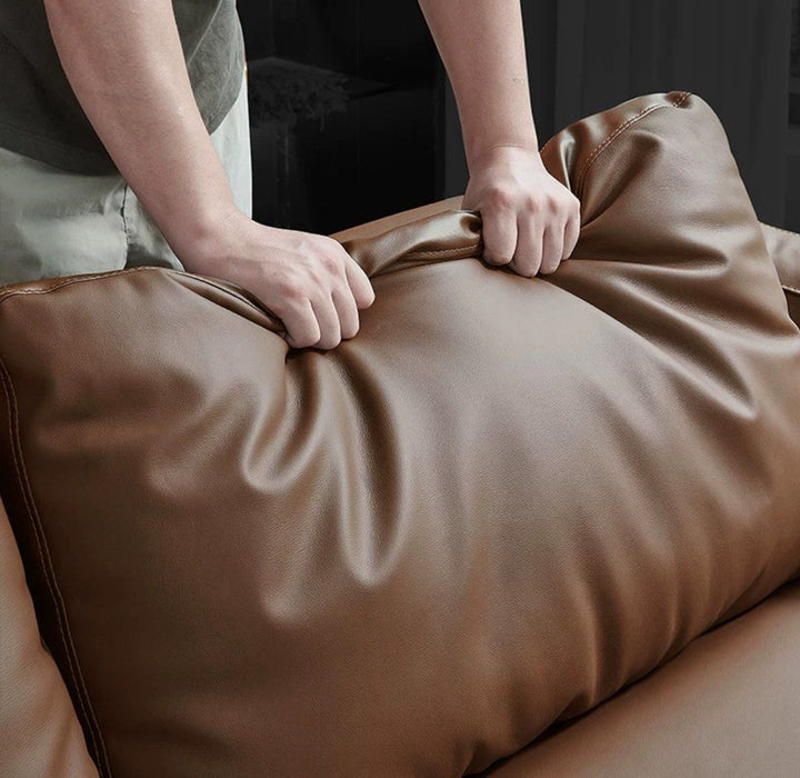 ELVARIS Modern Genuine Leather Sofa - Radical Homes Singapore