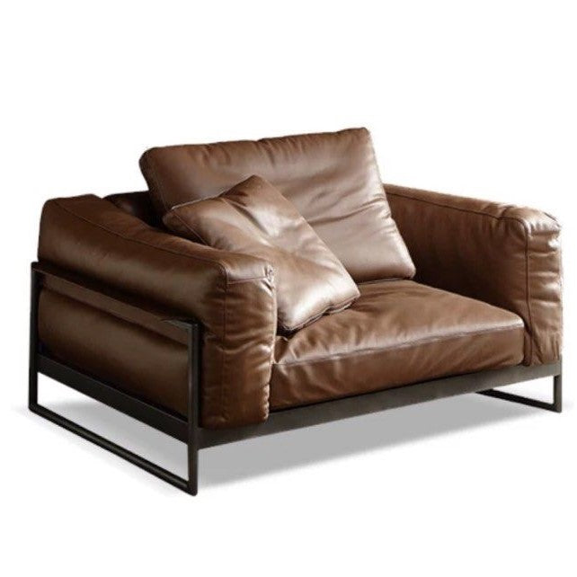 ELVARIS Modern Genuine Leather Sofa - Radical Homes Singapore