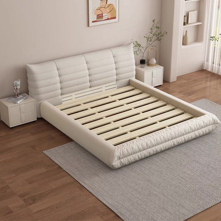 BELVIN Modern Leather Bedframe - Radical Homes Singapore