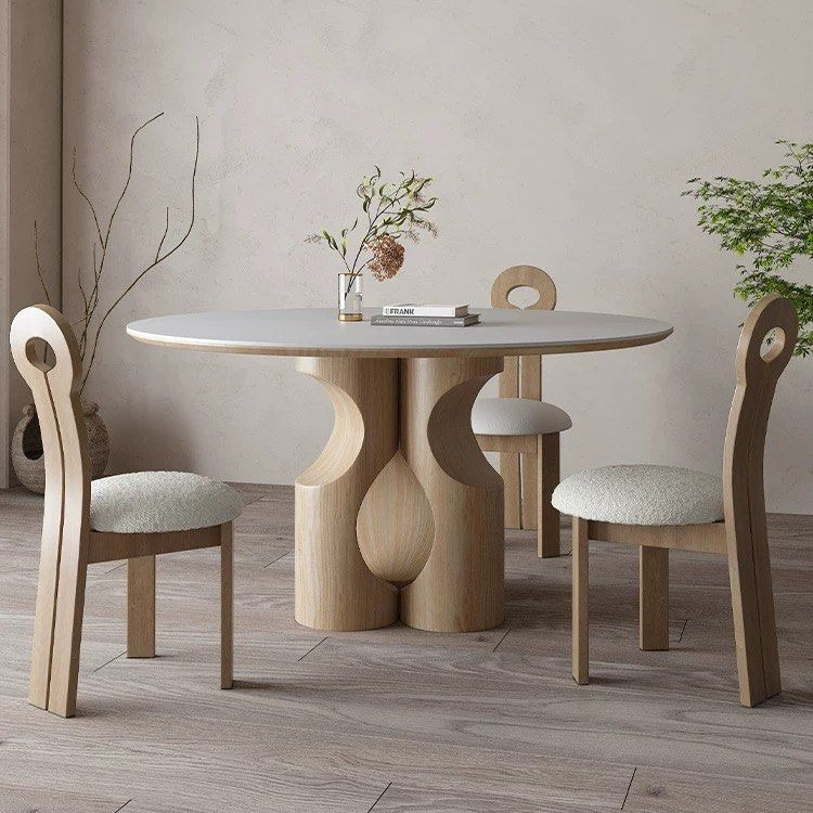 NYRA Modern Sintered Stone Round Dining Table - Radical Homes Singapore