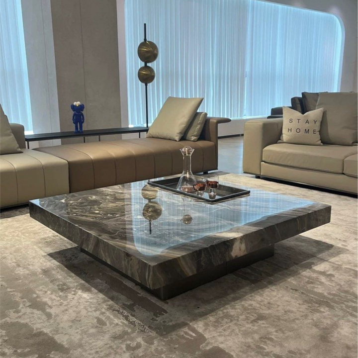 SPADE Modern Marble Coffee Table - Radical Homes Singapore