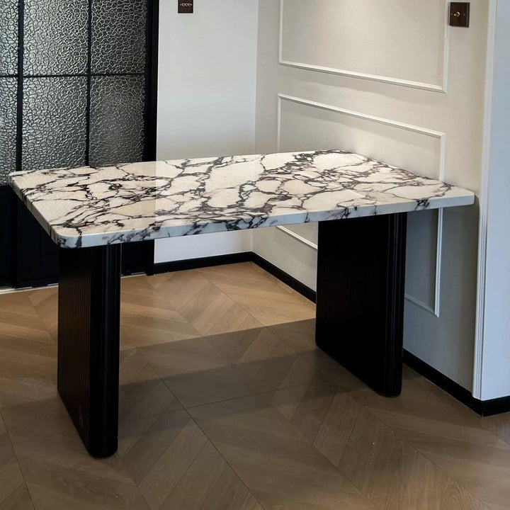DOBERL Modern Sintered Stone Dining Table - Radical Homes Singapore