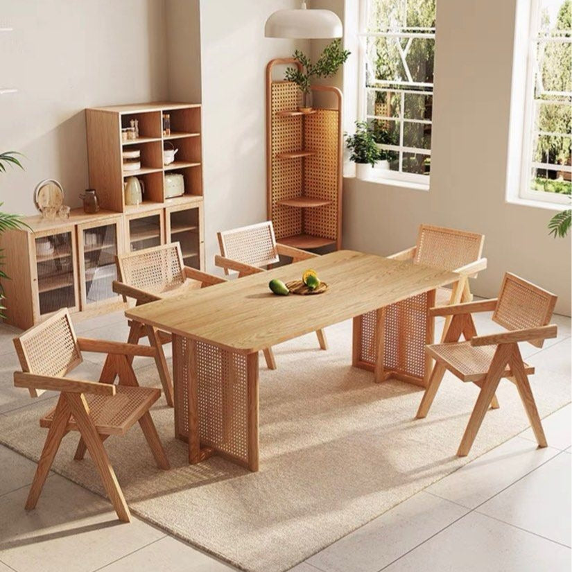 TOVEN Modern Japandi Solid Wood Dining Table - Cassa Haus Singapore