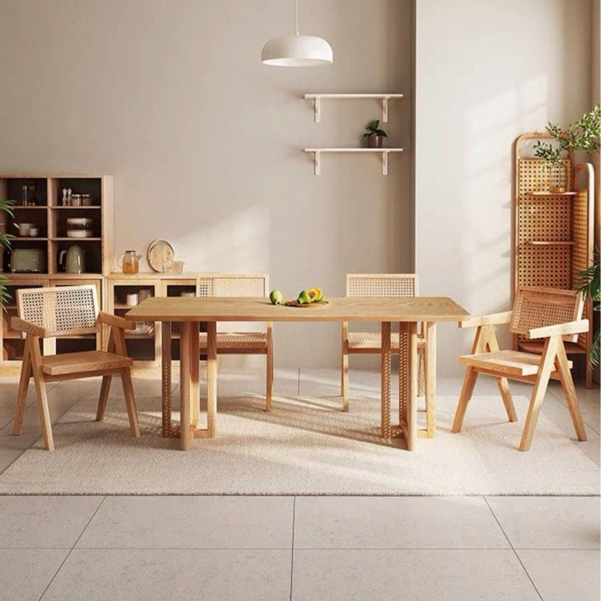 TOVEN Modern Japandi Solid Wood Dining Table - Cassa Haus Singapore