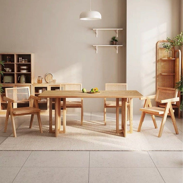 TOVEN Modern Japandi Solid Wood Dining Table - Cassa Haus Singapore