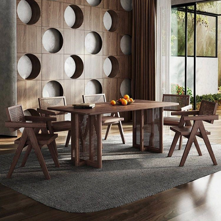 TOVEN Modern Japandi Solid Wood Dining Table - Cassa Haus Singapore