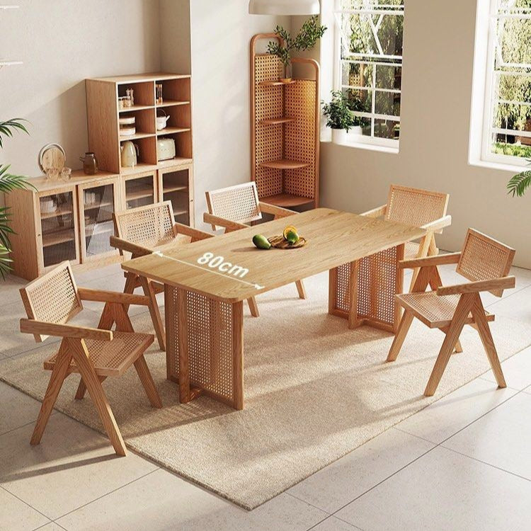 TOVEN Modern Japandi Solid Wood Dining Table - Cassa Haus Singapore