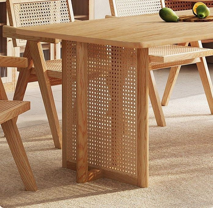 TOVEN Modern Japandi Solid Wood Dining Table - Cassa Haus Singapore