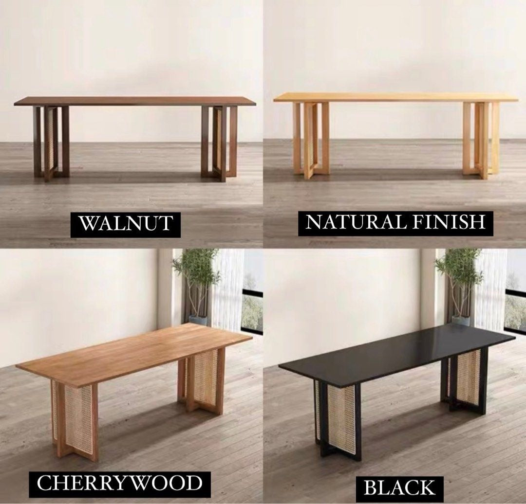 TOVEN Modern Japandi Solid Wood Dining Table - Cassa Haus Singapore
