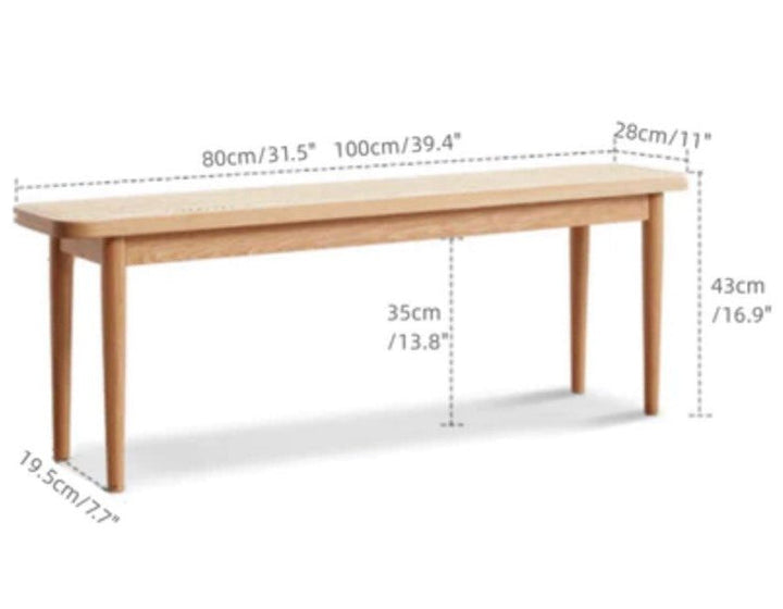 DAVIDE Wood Bench - Radical Homes Singapore