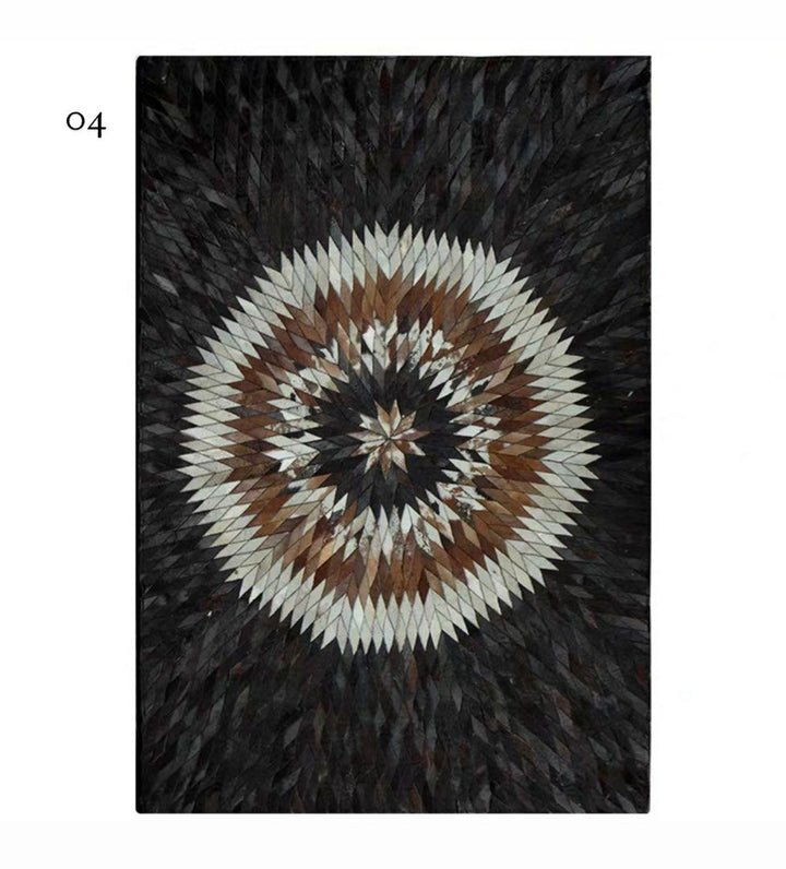 FARA Modern Cowhide Leather Rug - Radical Homes Singapore